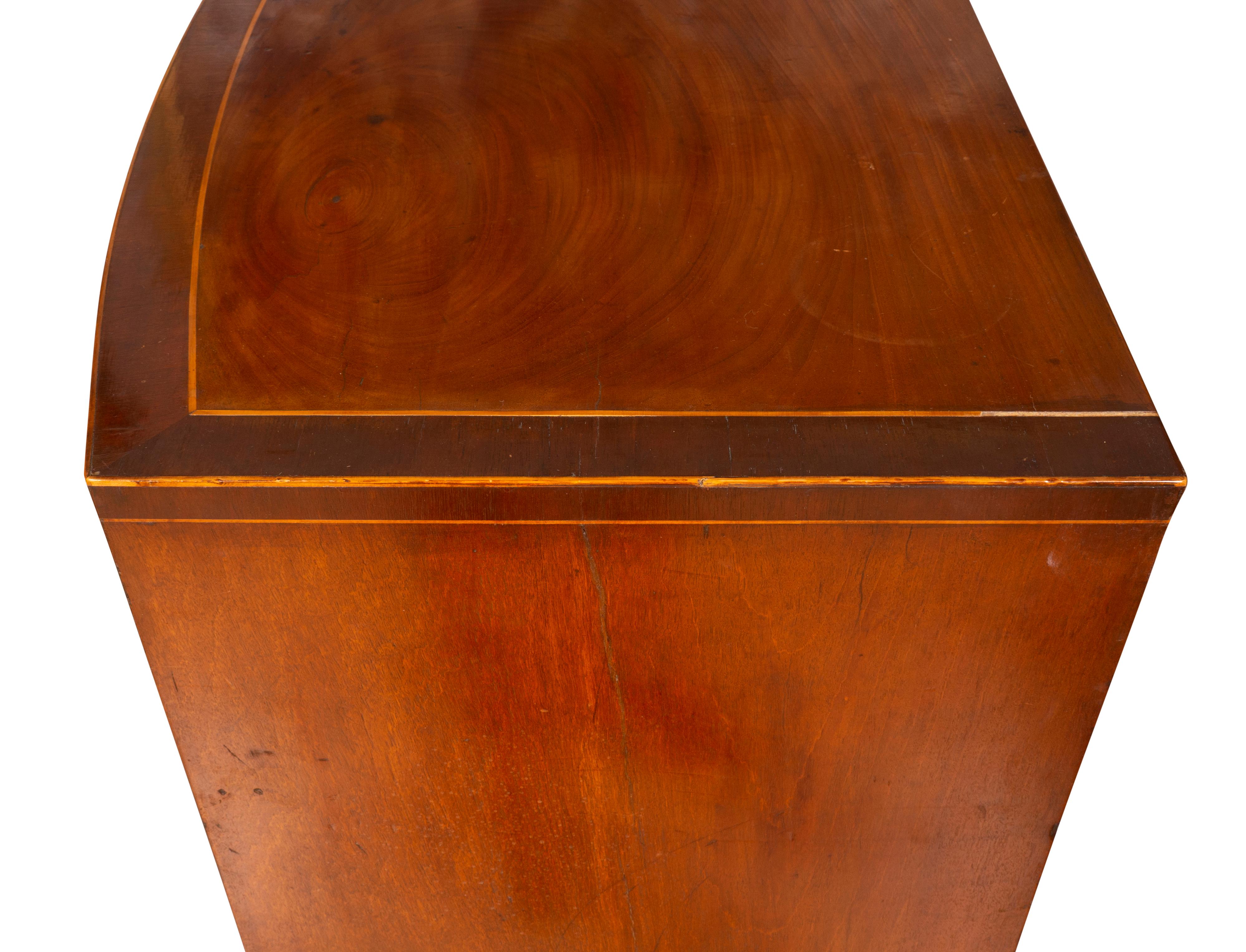 George III Mahogany Bow front Chest Of Drawers 8