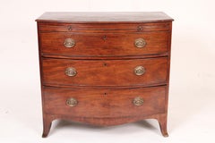 George III Mahogany Bow Front Chest of Drawers