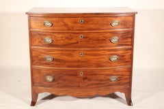 George III Mahogany Bow Front Chest of Drawers