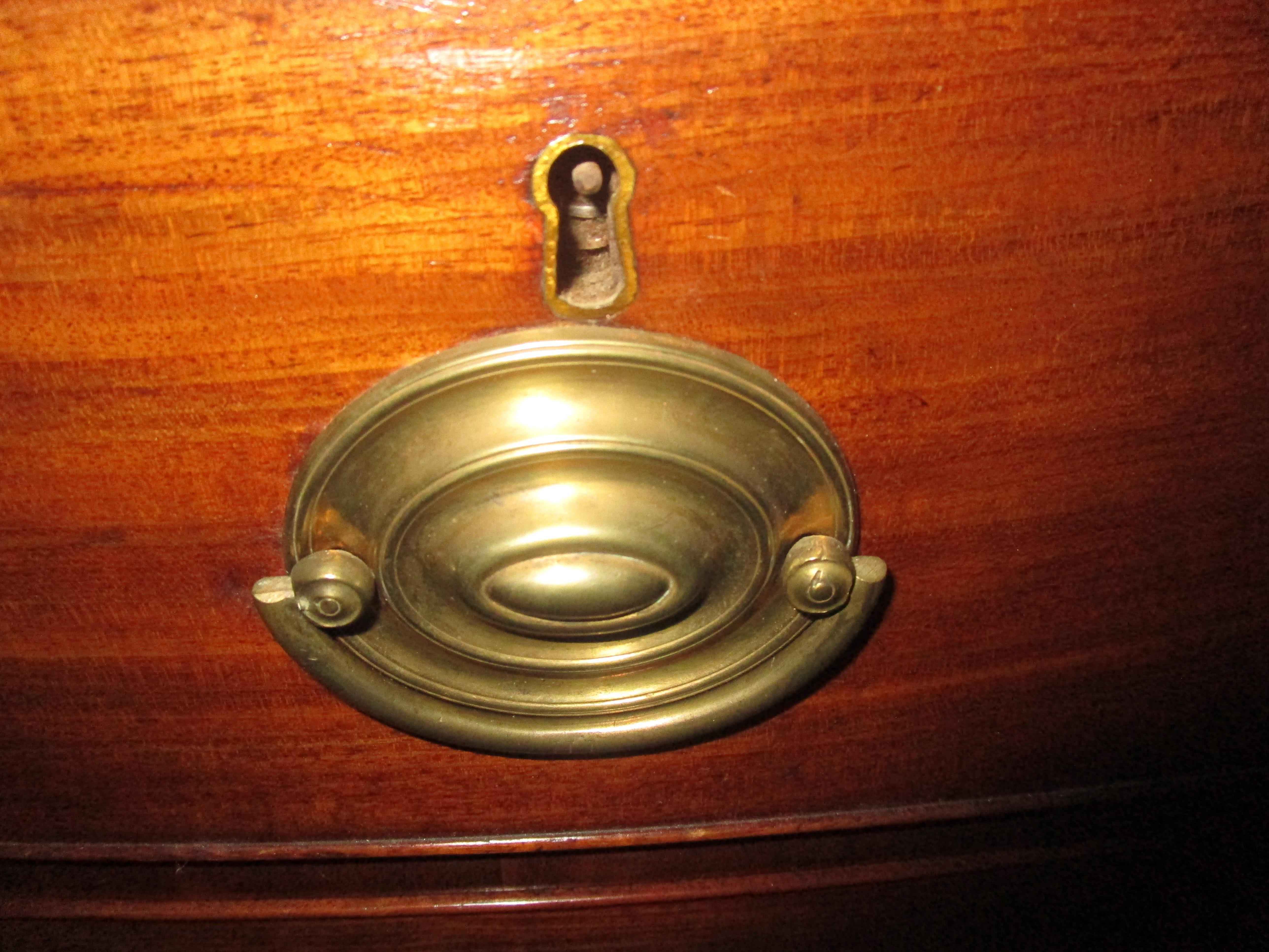 George III Mahogany Bow Front Chest of Drawers 2