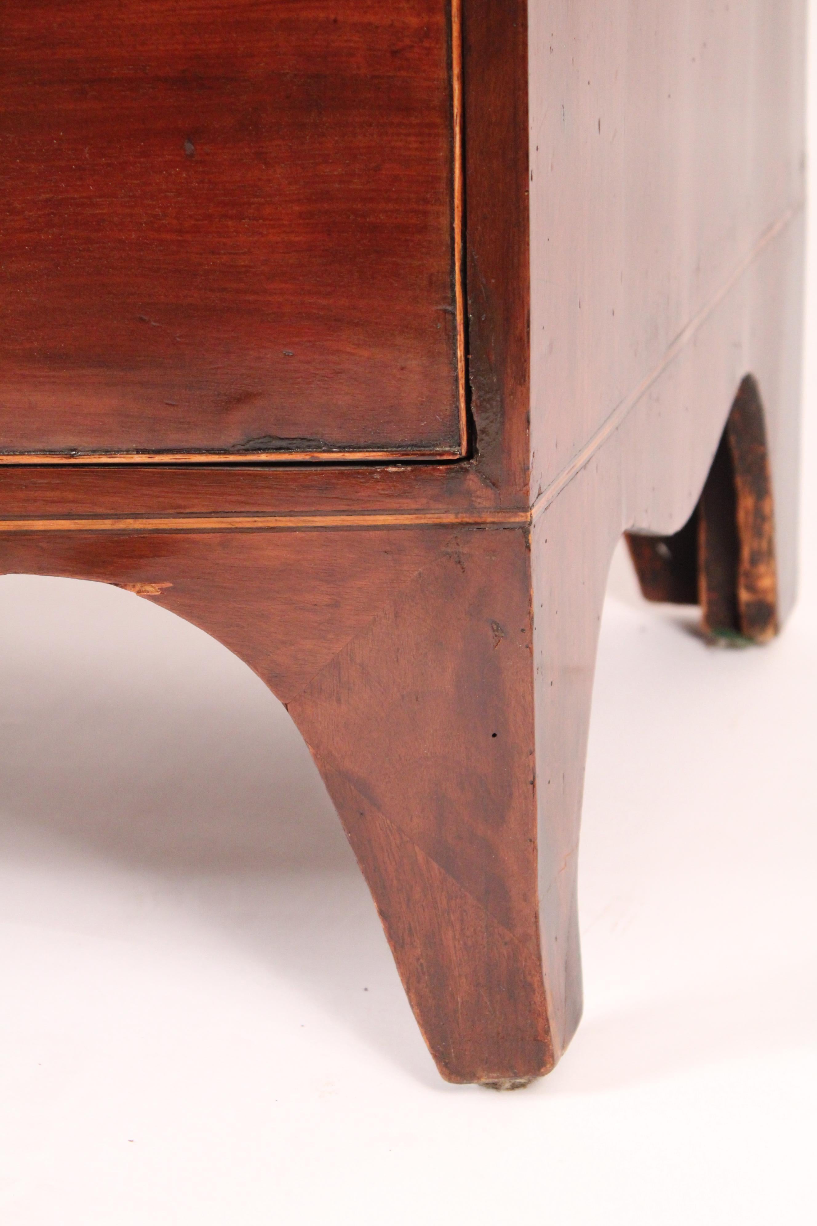 George III Mahogany Bow Front Chest of Drawers 2