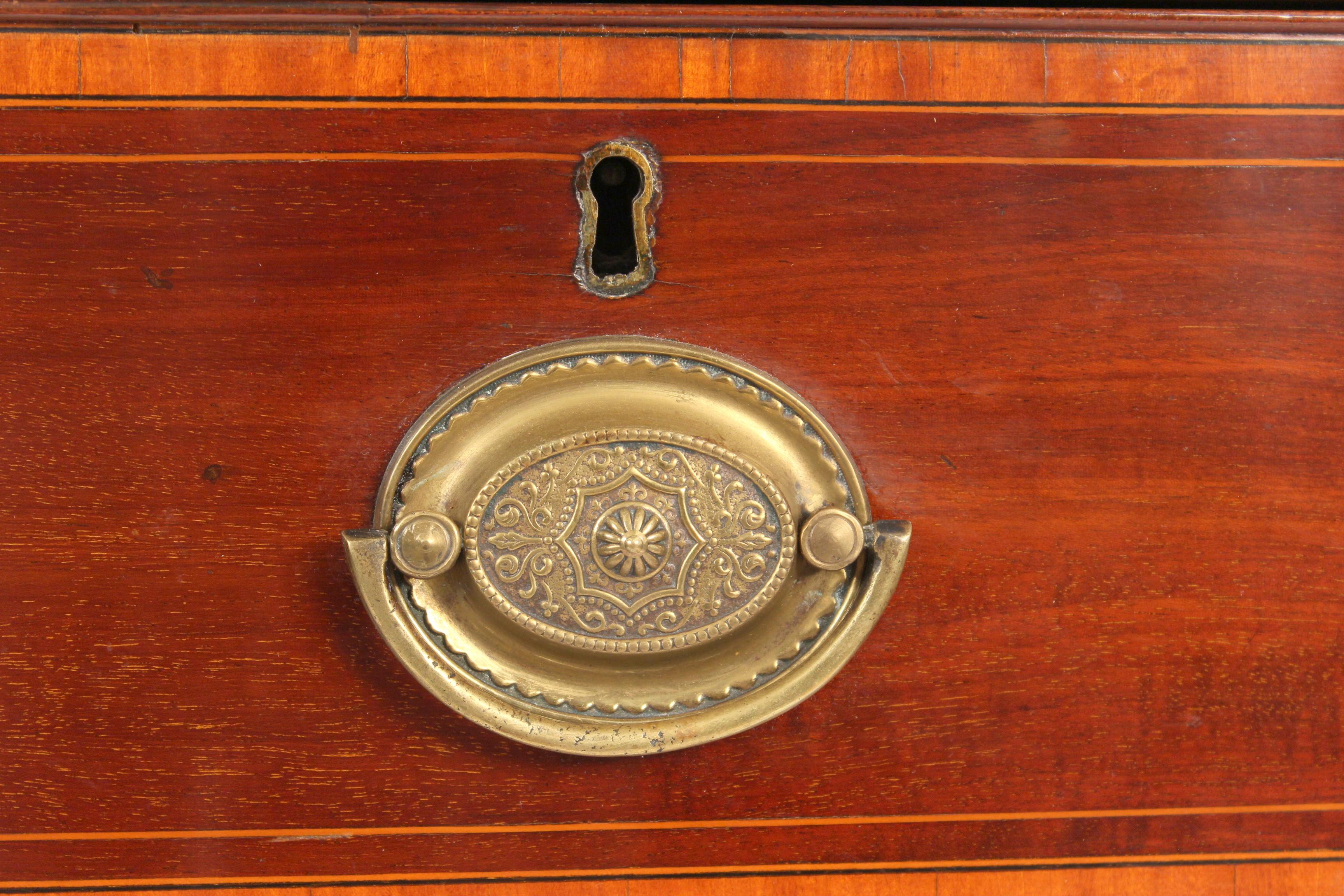 George III Mahogany Bow Front Chest of Drawers 3