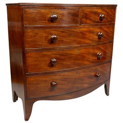 George III Mahogany Bow Front Chest of Drawers