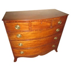 George III Mahogany Bow Front Chest of Drawers