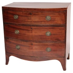 George III Mahogany Bow Front Chest of Drawers