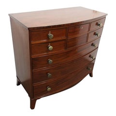 George III Mahogany Bow Fronted Chest of Drawers, circa 1810