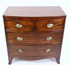 George III Mahogany Bow Fronted Chest of Drawers