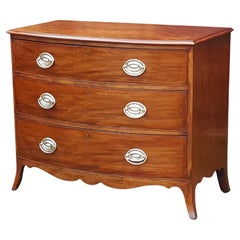 George III Mahogany Bow Fronted Chest of Drawers