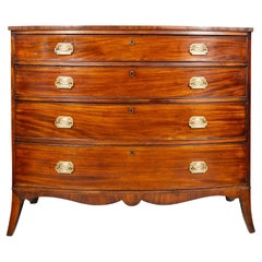 George III Mahogany Bowfront Chest Of Drawers