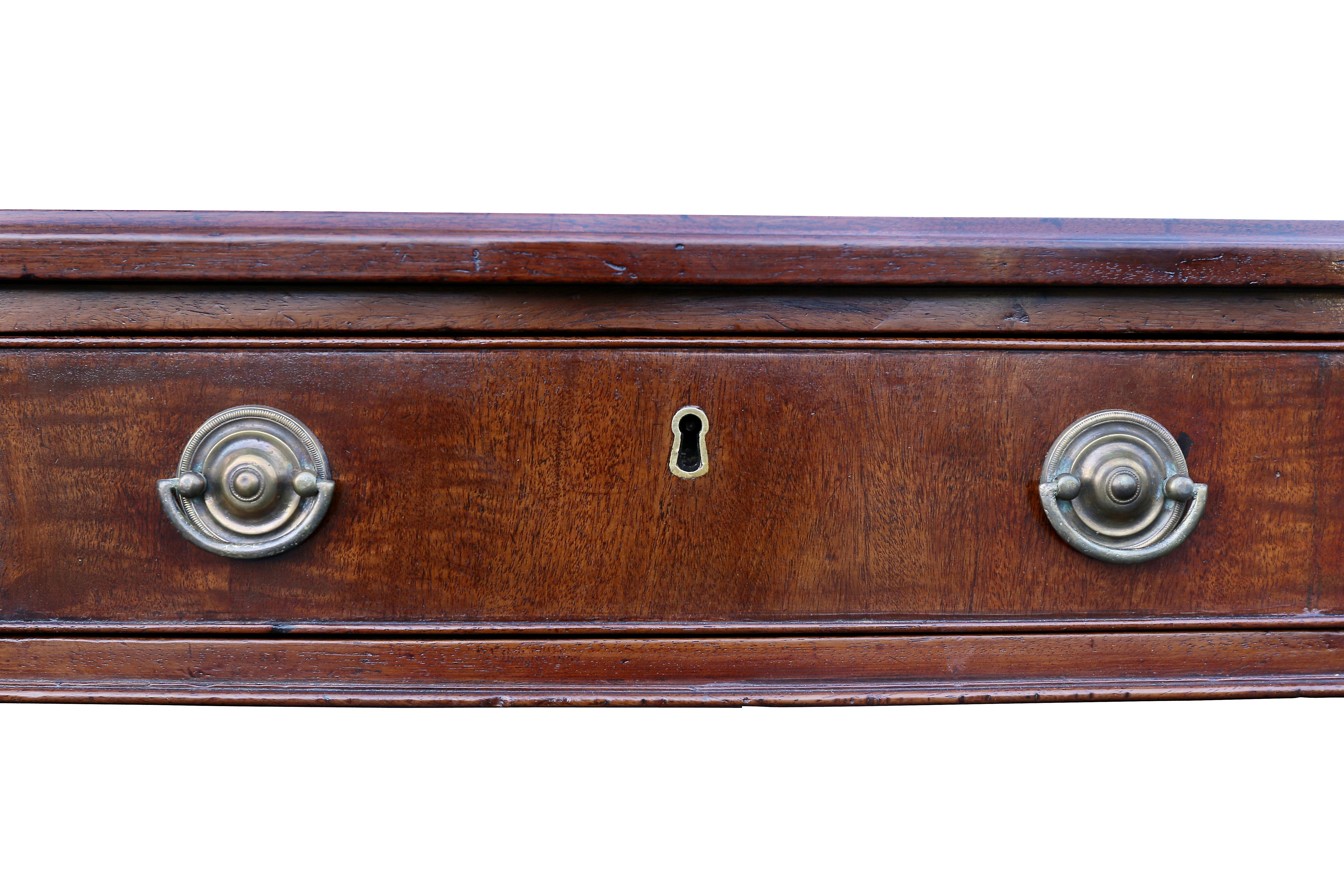 Late 18th Century George III Mahogany Bowfront Server For Sale