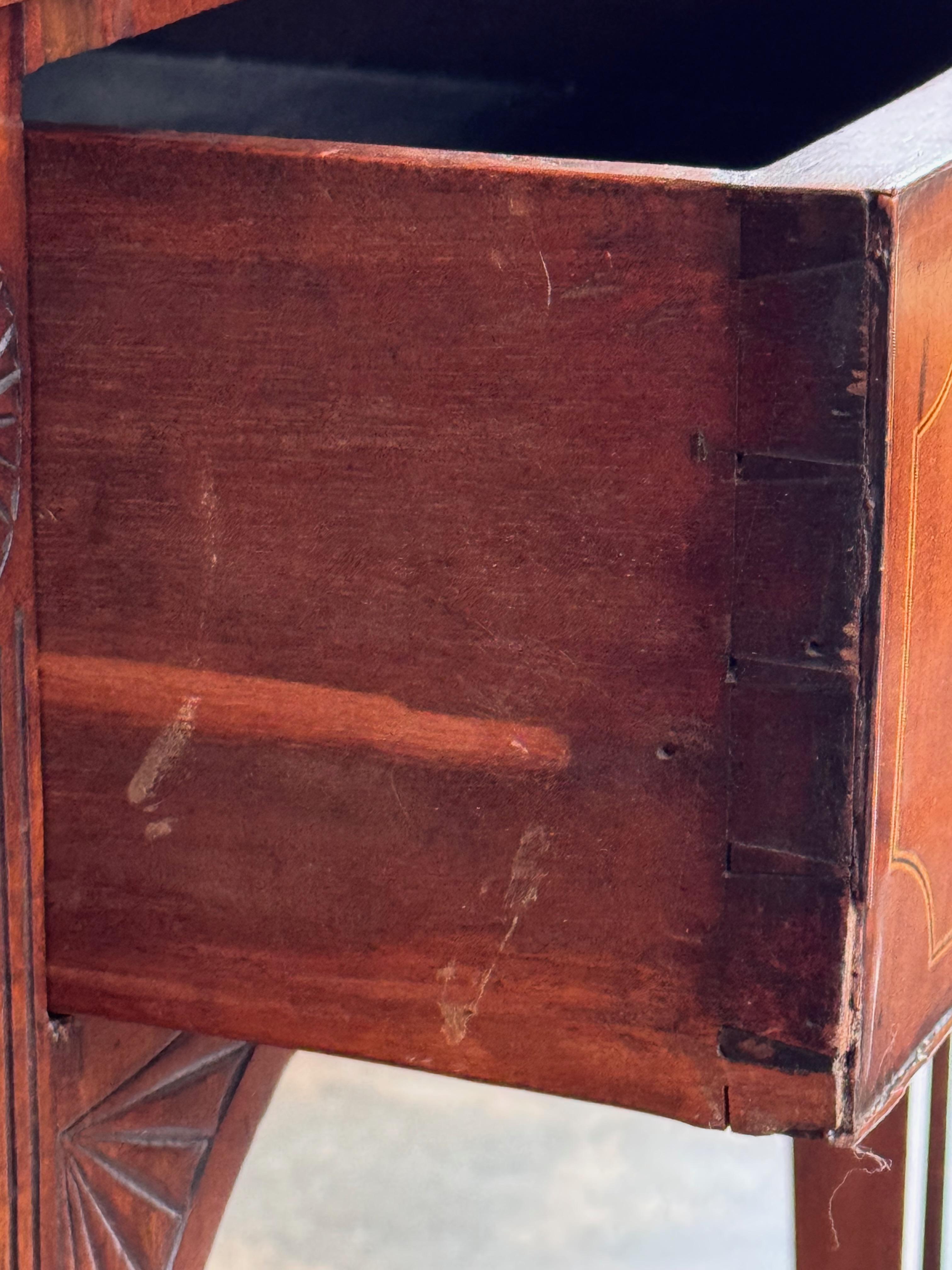 George III Mahogany Bowfront Sideboard With Lion Mask Pulls 3