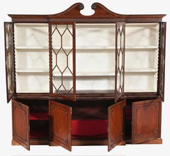 George III Mahogany Breakfront Bookcase