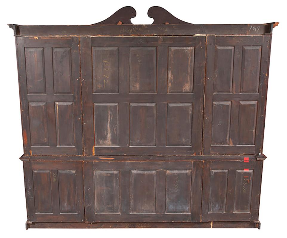 English George III Mahogany Breakfront Bookcase For Sale