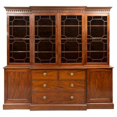George III Mahogany Breakfront/Bookcase