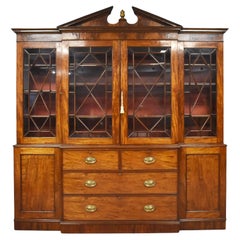 George III Mahogany Breakfront Bookcase