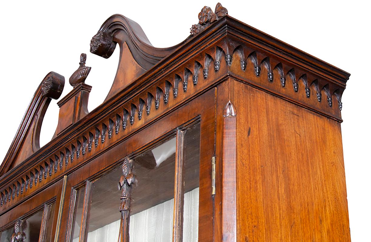 George III Mahogany Bureau Bookcase 7