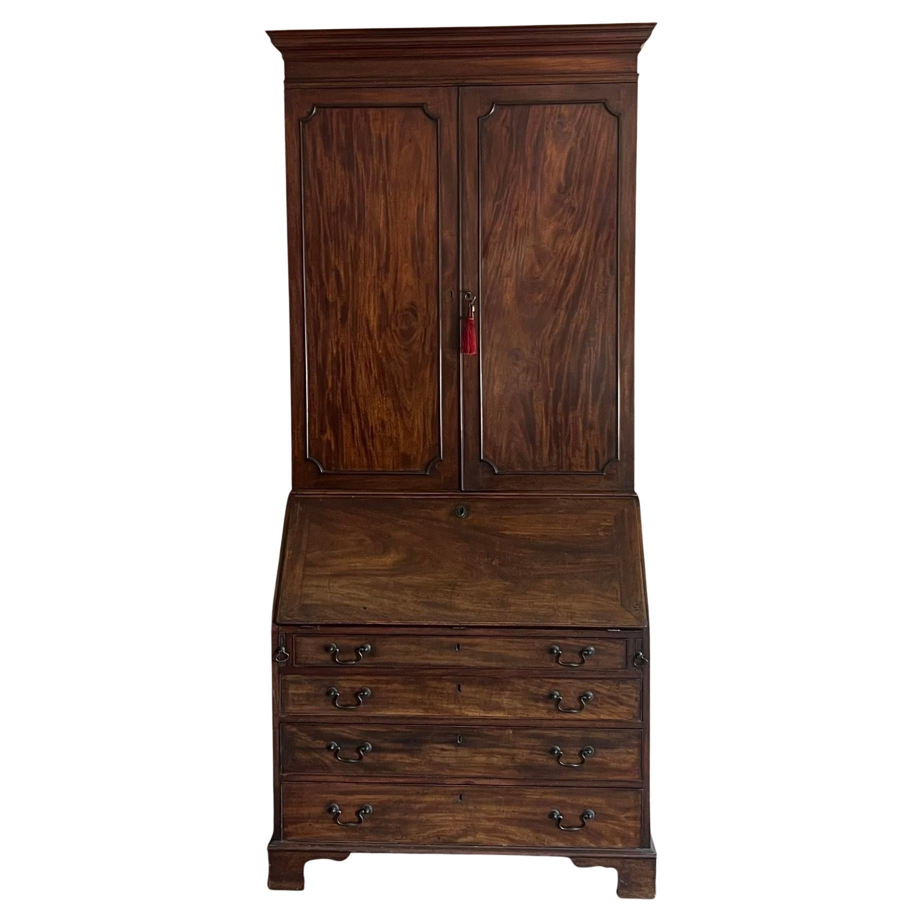 George III. Mahagoni-Büro Bücherschrank