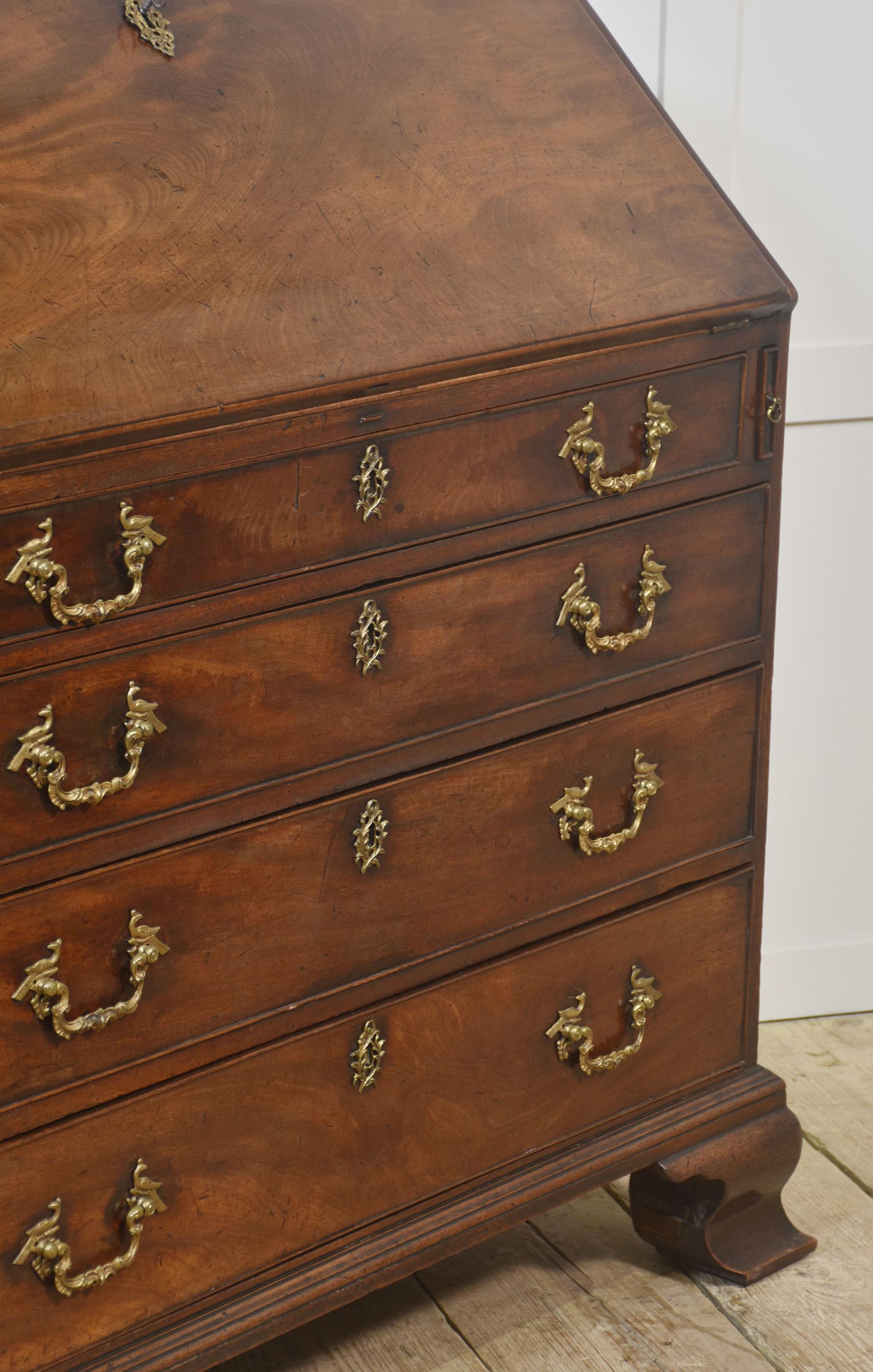 George III Mahogany Bureau For Sale 5