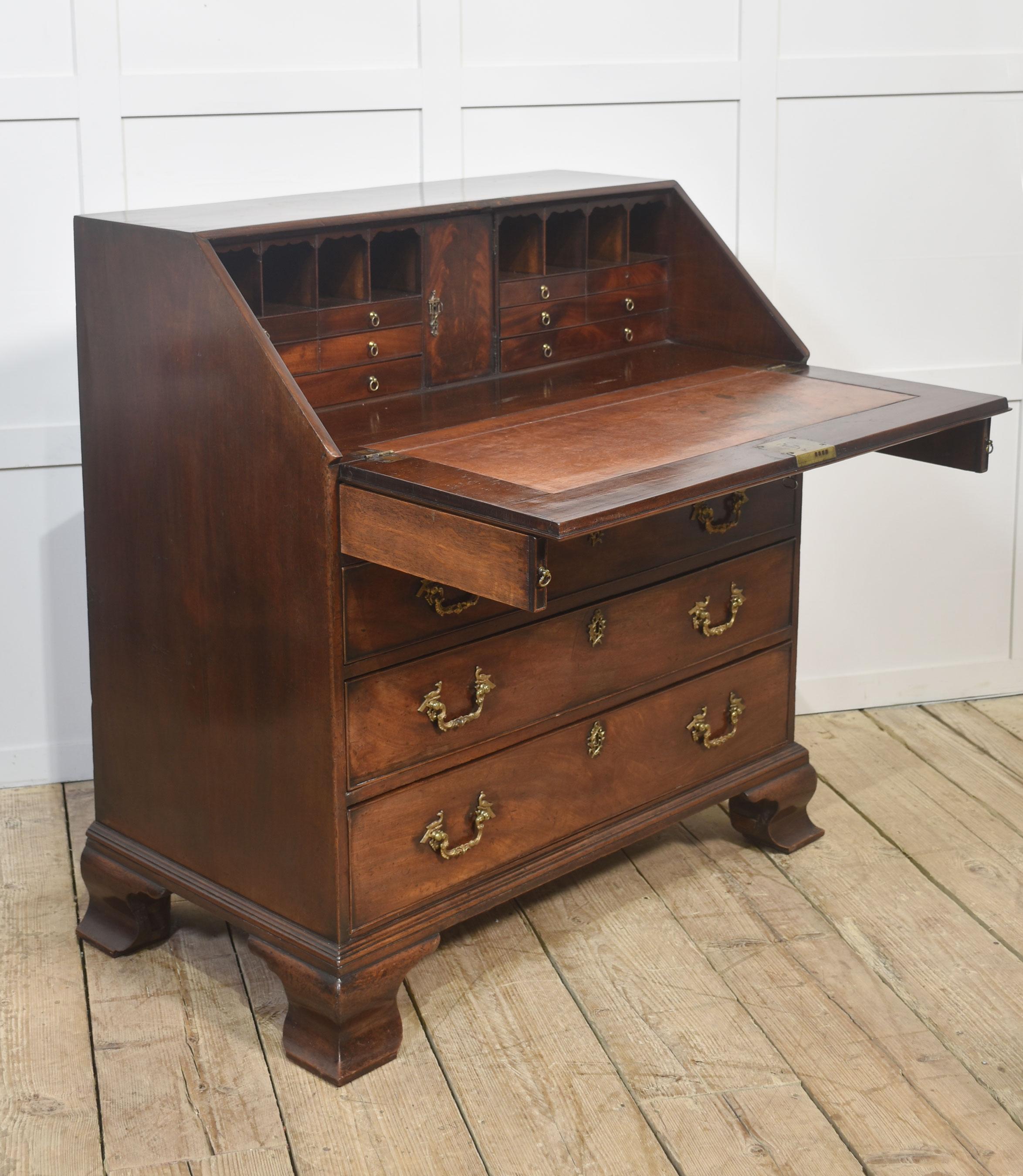 George III Mahogany Bureau For Sale 6