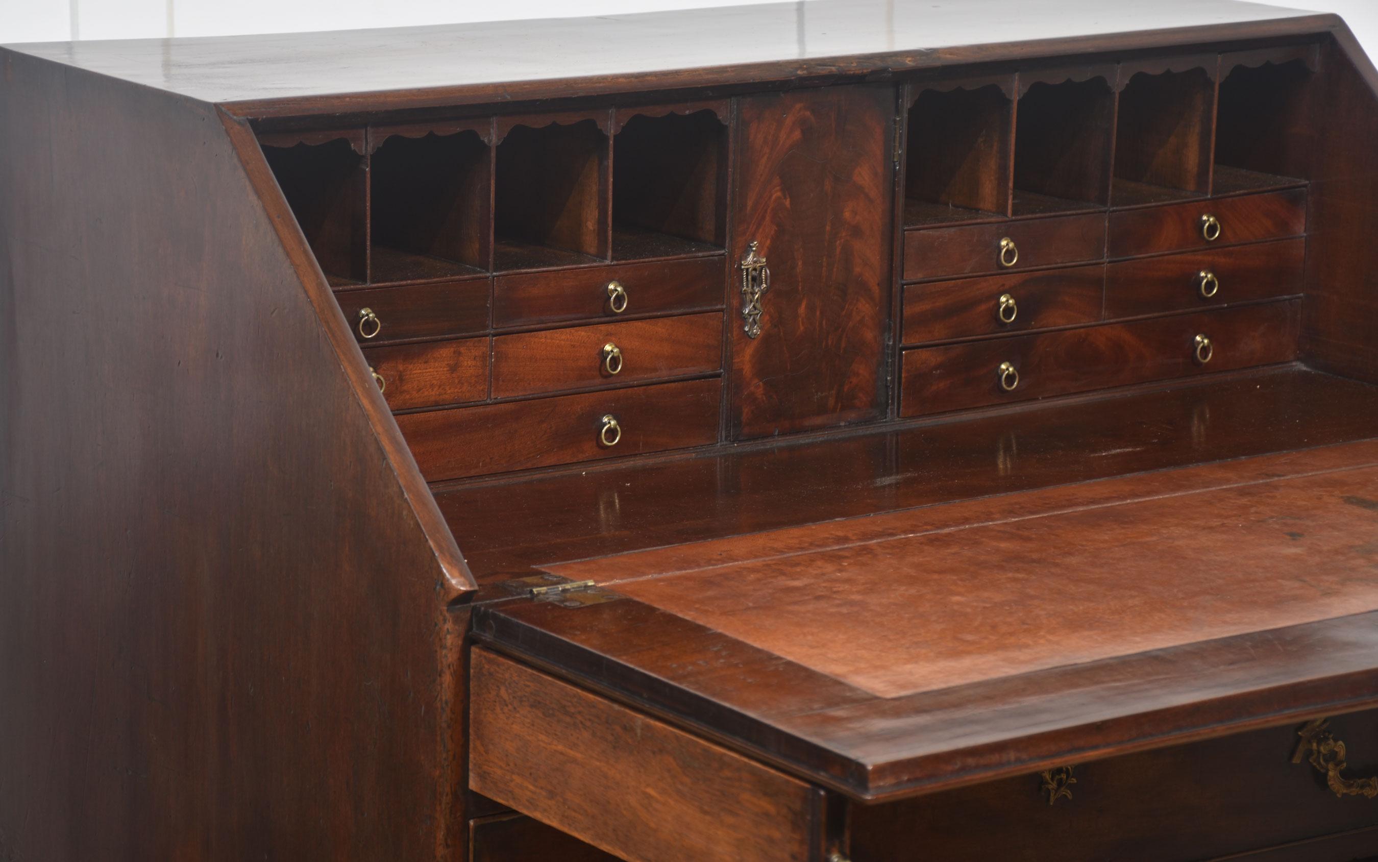 George III Mahogany Bureau For Sale 7