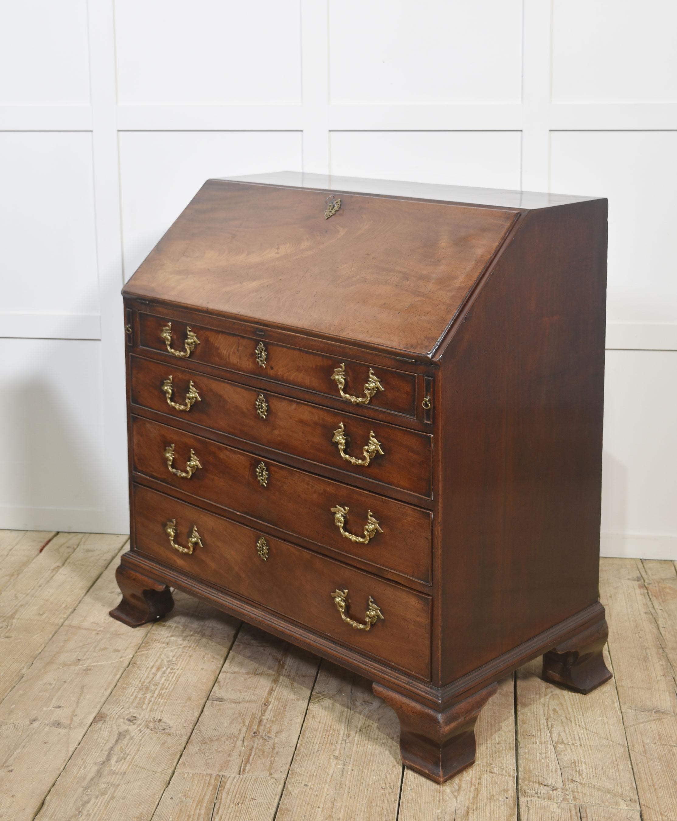 George III Mahogany Bureau For Sale 8