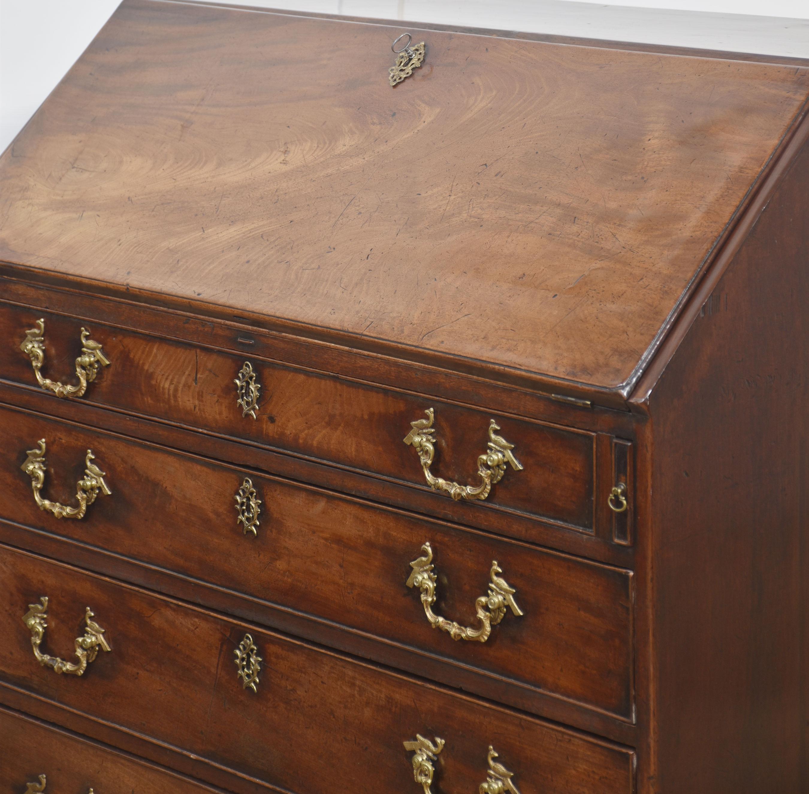 George III Mahogany Bureau For Sale 9