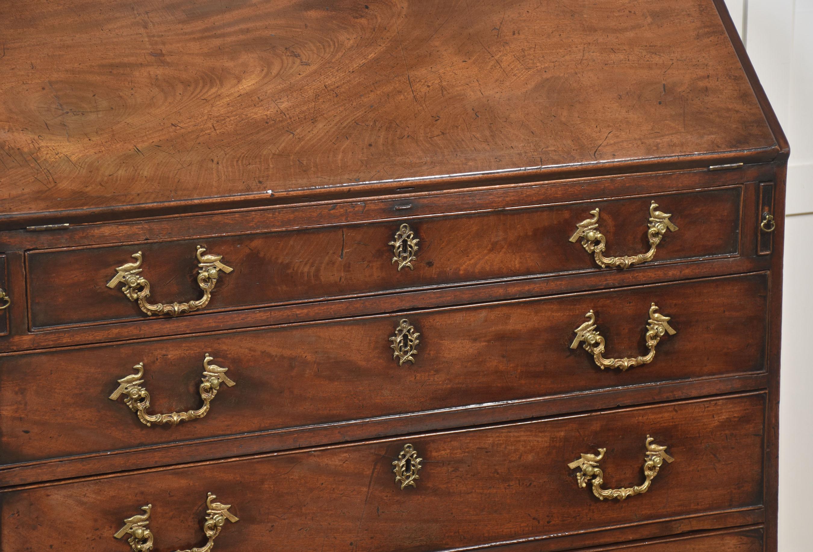 George III Mahogany Bureau For Sale 1