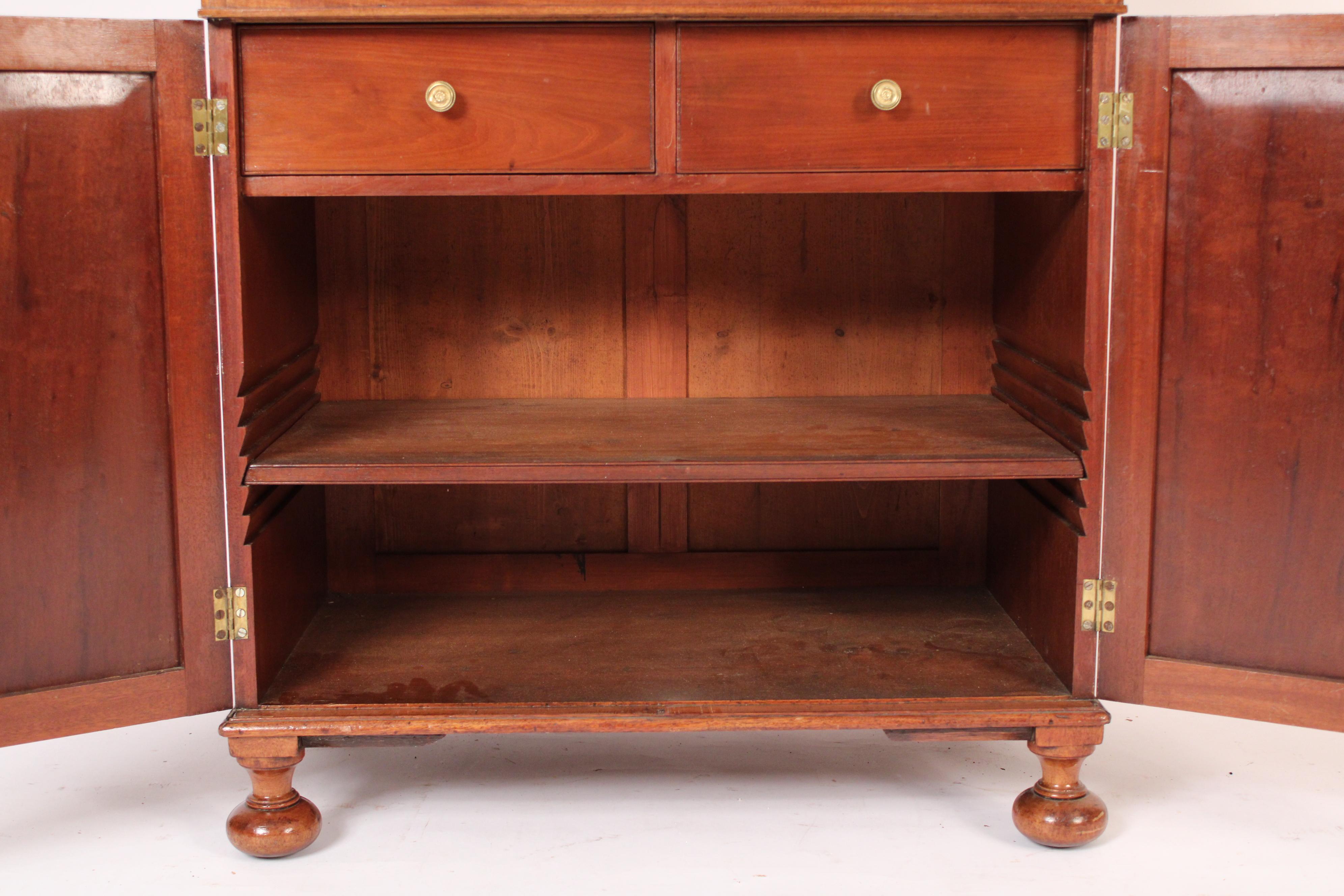 Brass George III Mahogany Butlers Desk For Sale