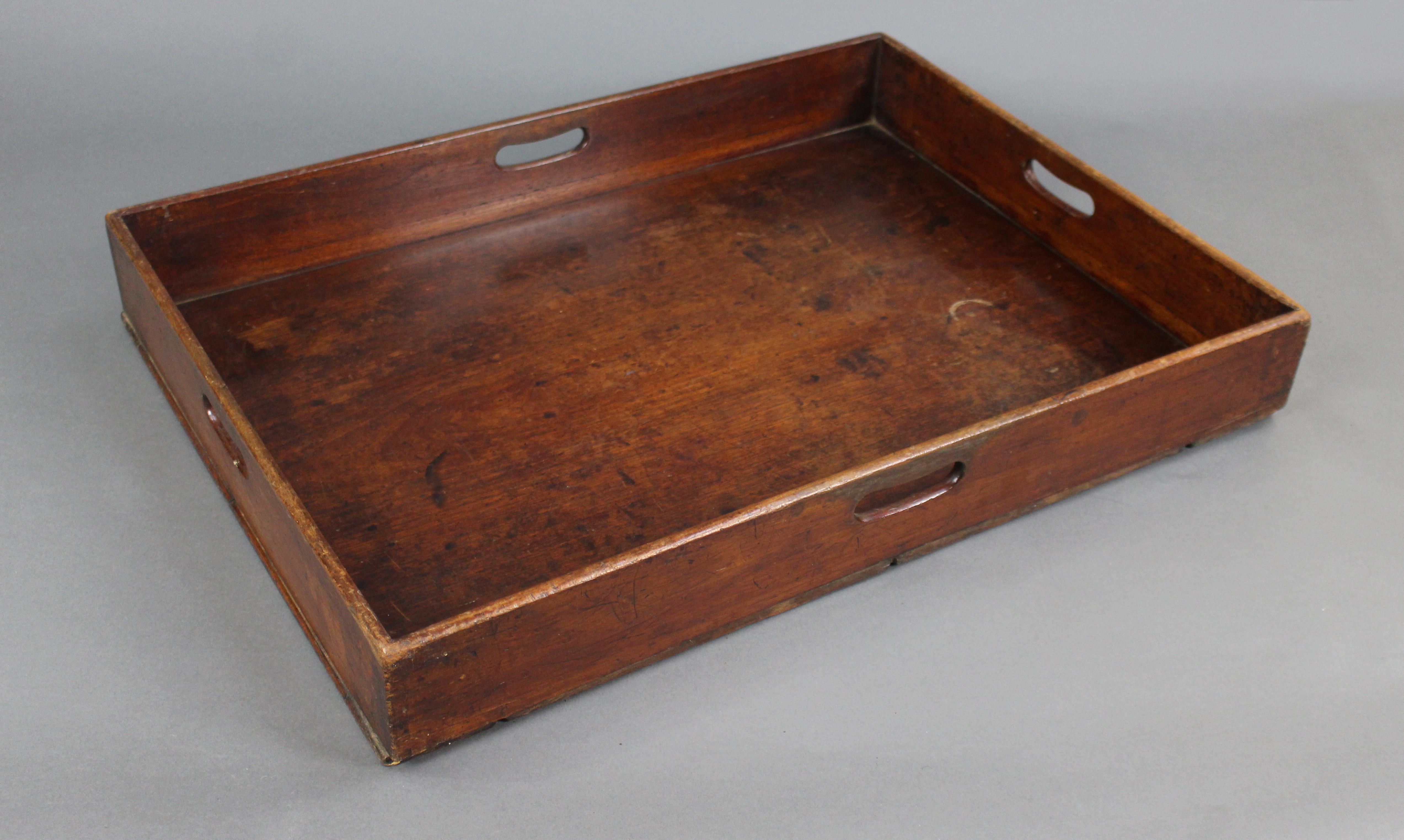 George III Mahogany Butlers Tray on Stand 2