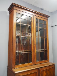 George III Mahogany Cabinet Bookcase