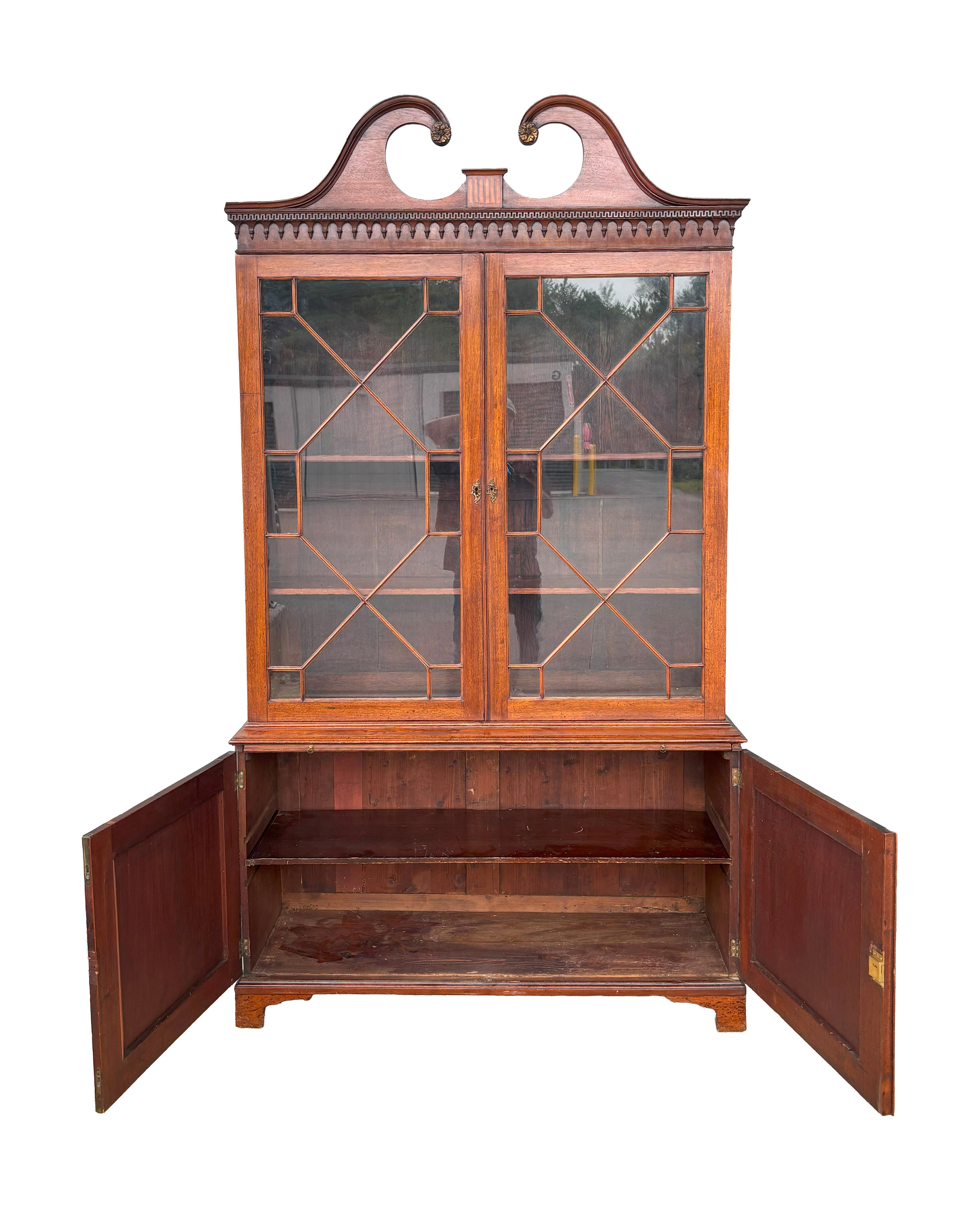 George III Mahogany Cabinet For Sale 1