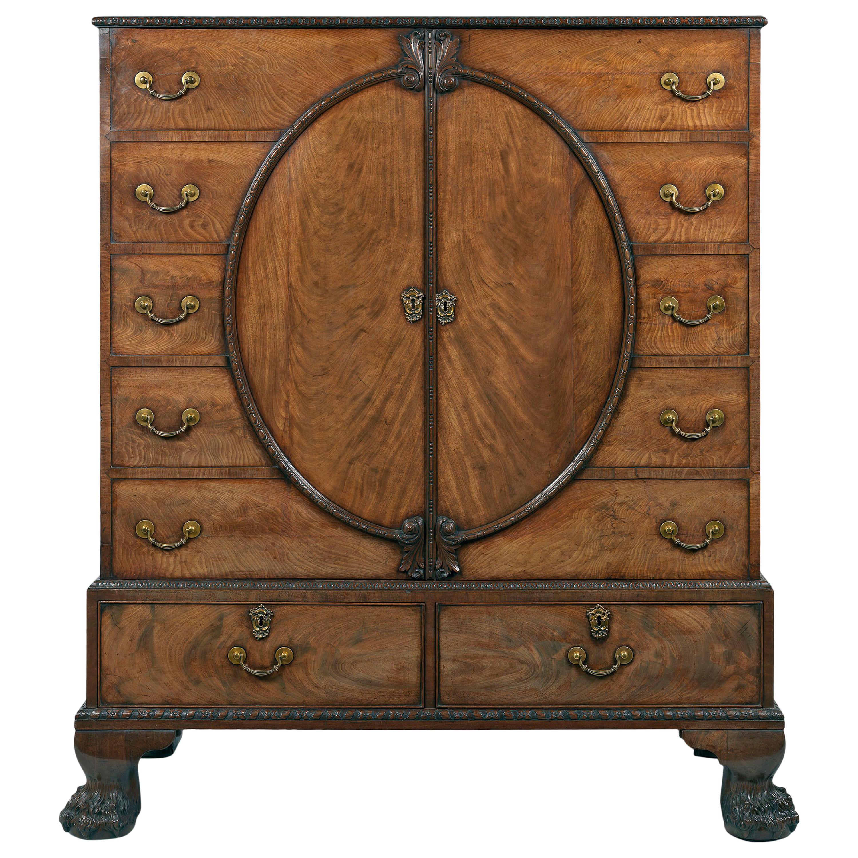 George III Mahogany Cabinet For Sale