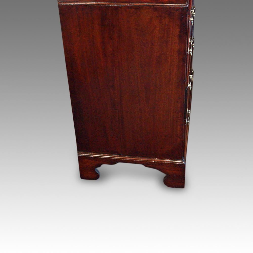 English gentlemans George III mahogany caddy top batchelors chest, Georgian (Englisch)