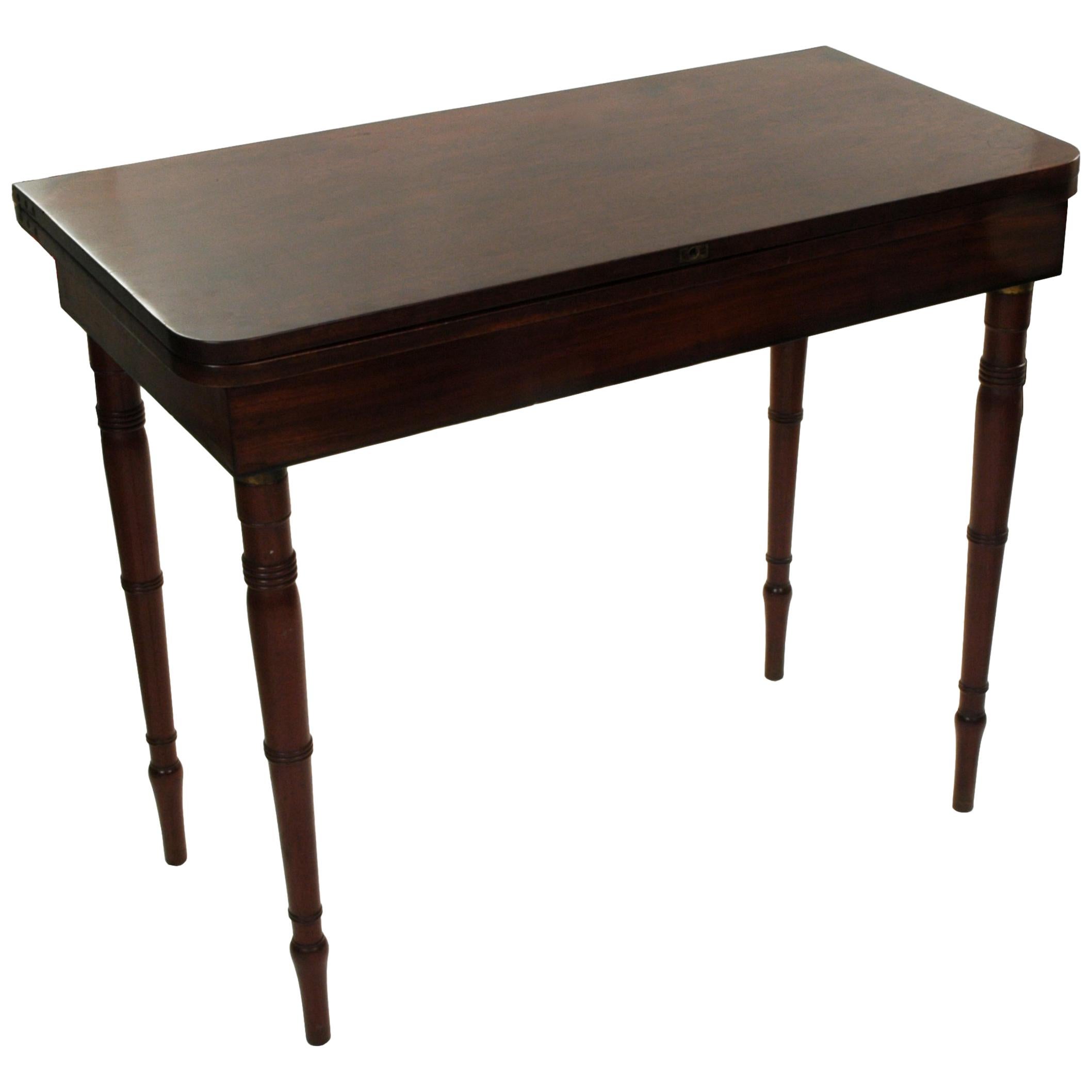George III Mahogany Campaign Fold-Over Table For Sale