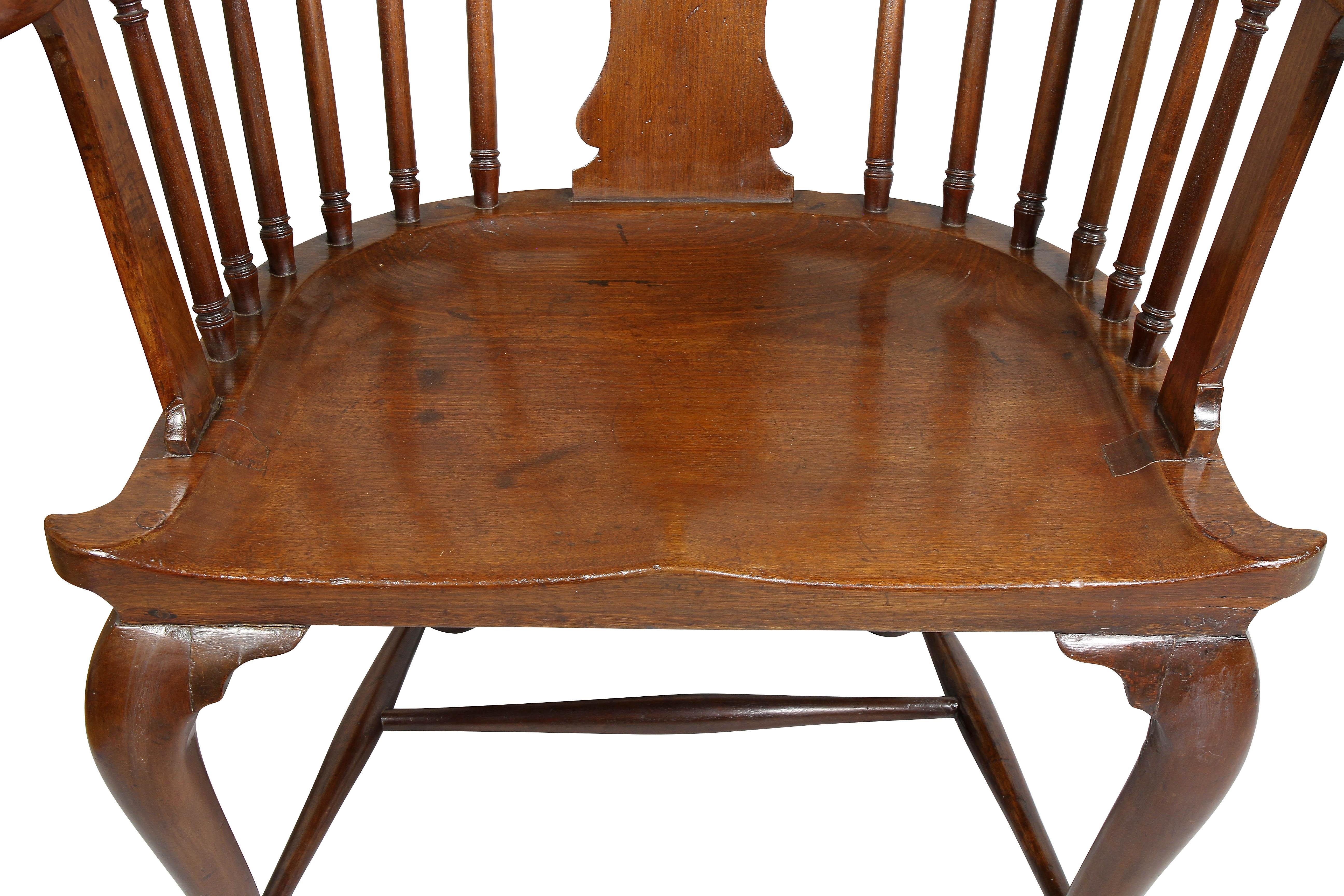 19th Century George III Mahogany Captains Armchair For Sale