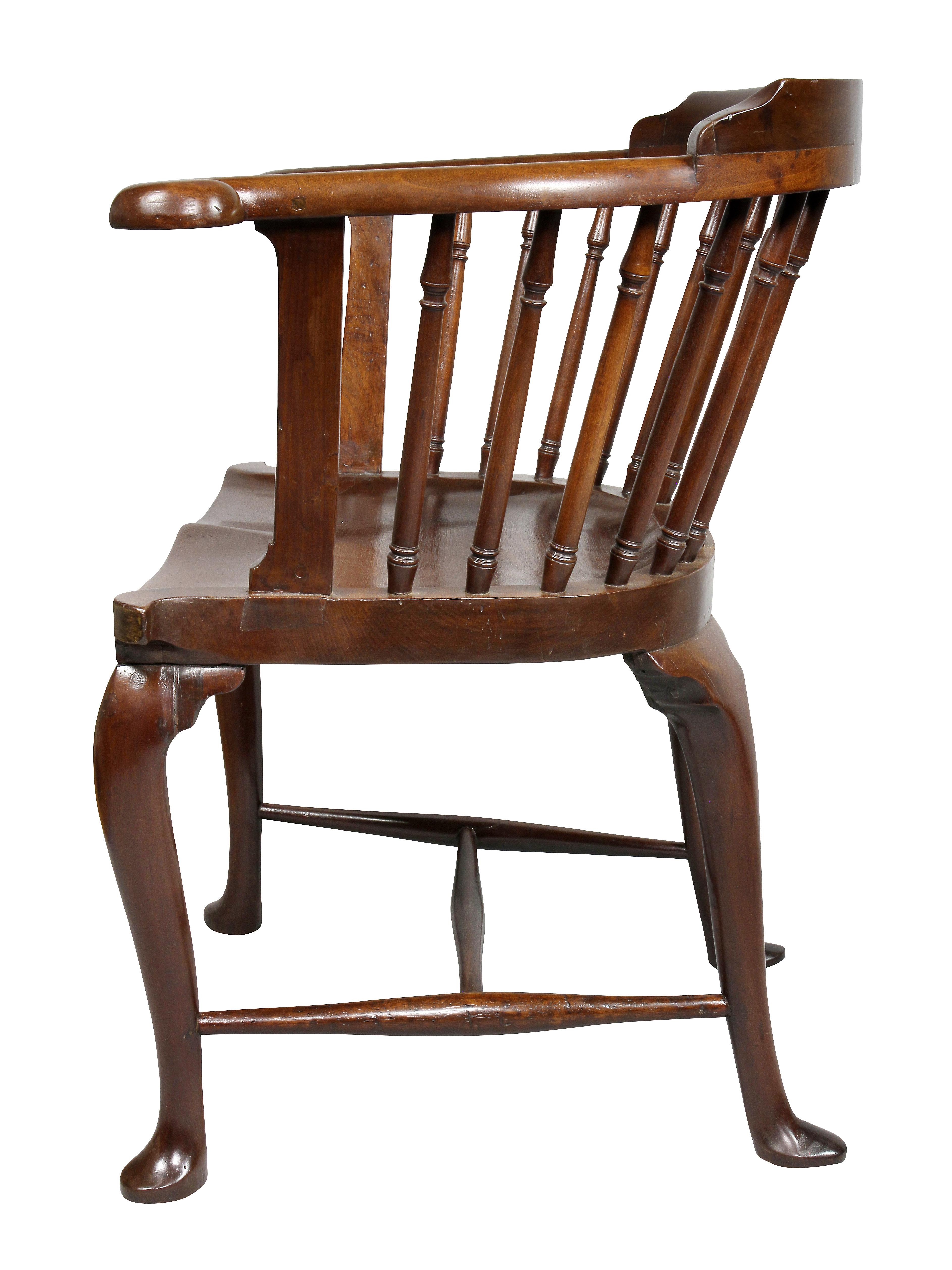 George III Mahogany Captains Armchair For Sale 3