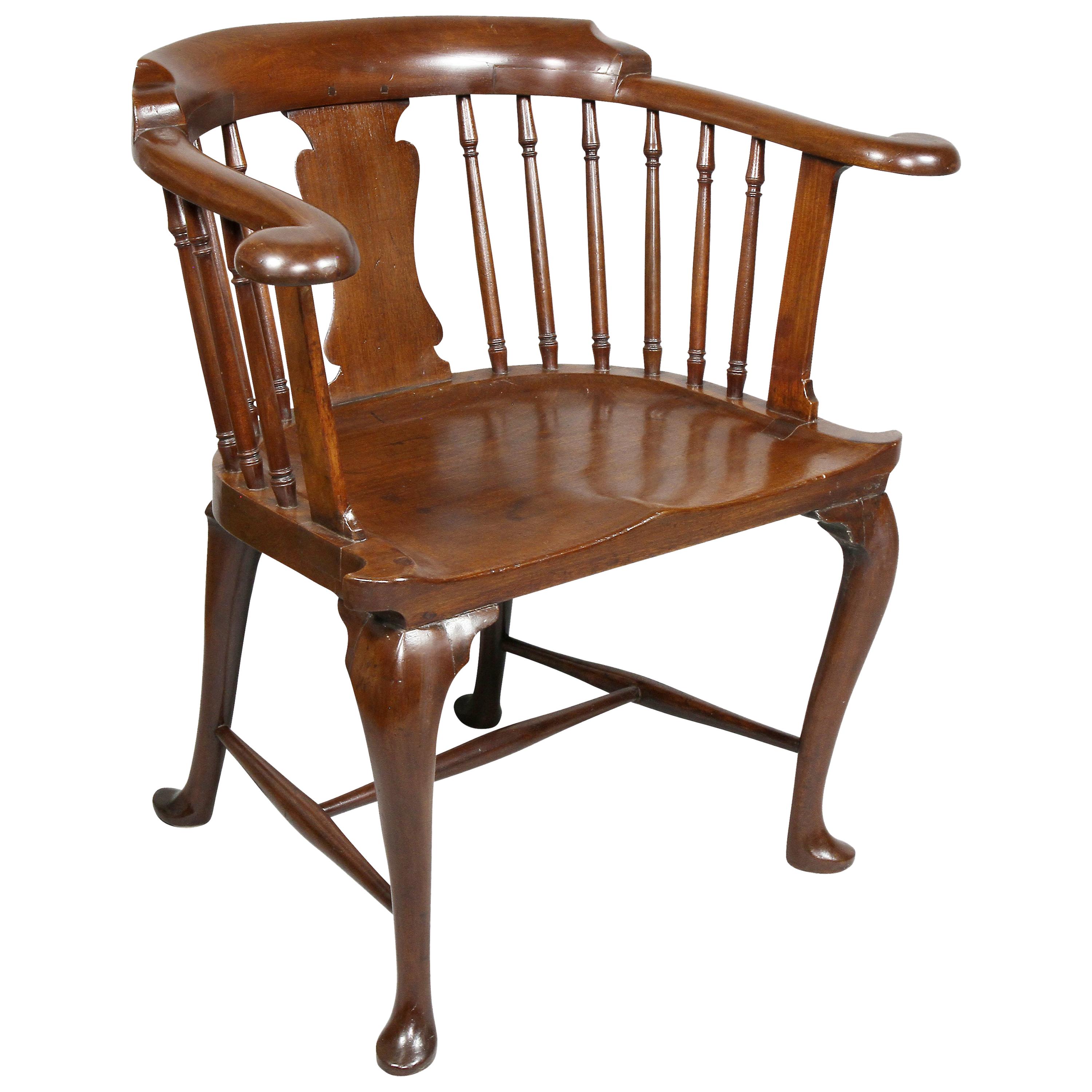 George III Mahogany Captains Armchair For Sale