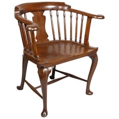 Antique George III Mahogany Captains Armchair