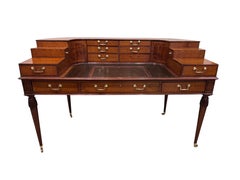 George III Mahogany Carlton House Desk, attributed to Gillow of Lancaster.C.1790