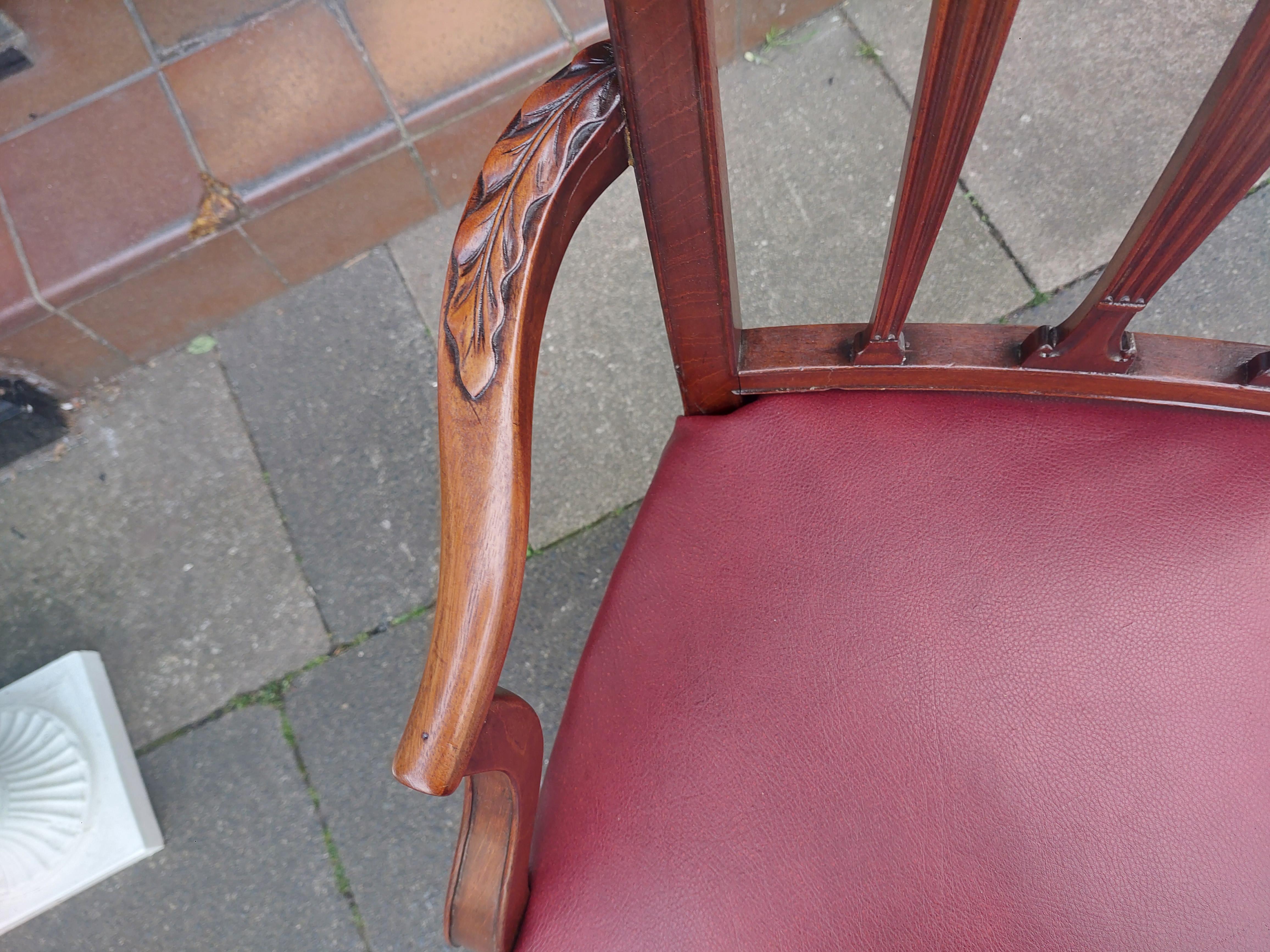 George III Mahogany Carver Chair In Good Condition For Sale In Altrincham, GB