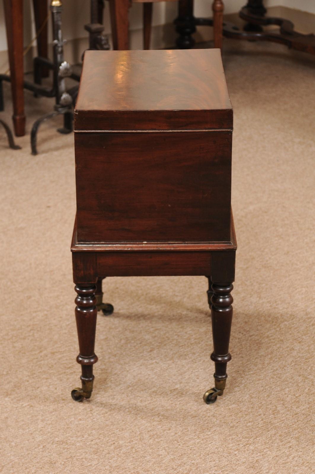 George III Mahogany Cellarette on Stand, England Early 19th Century 9