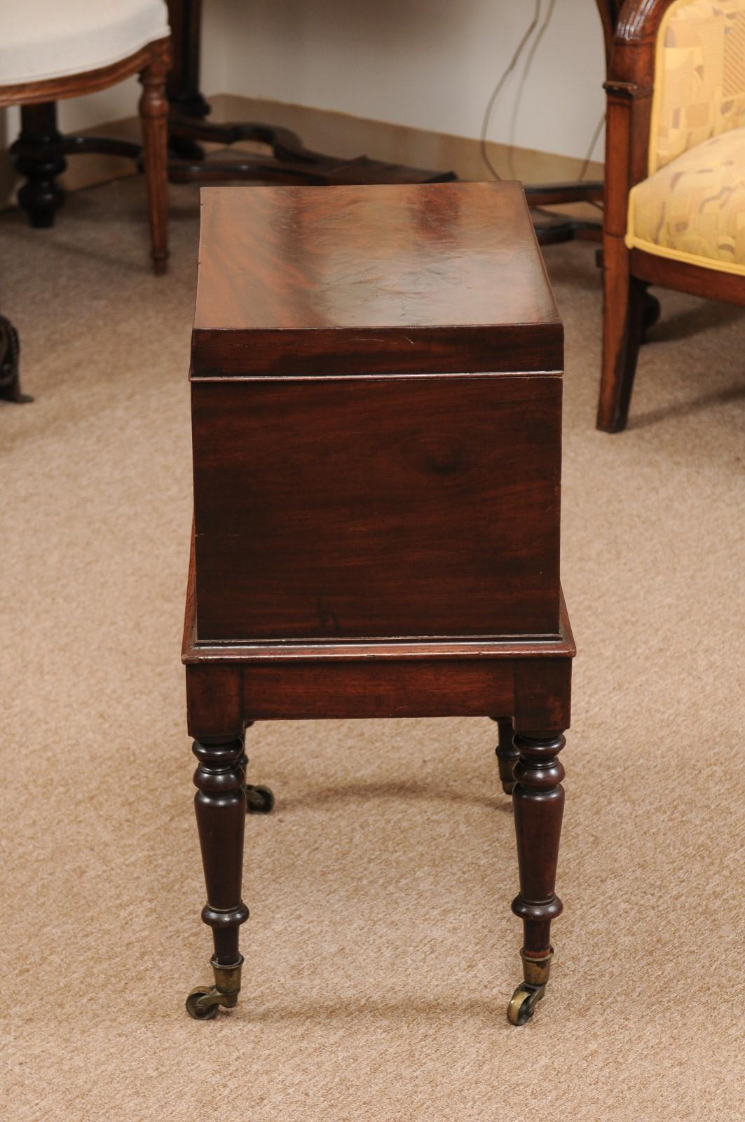 George III Mahogany Cellarette on Stand, England Early 19th Century 5