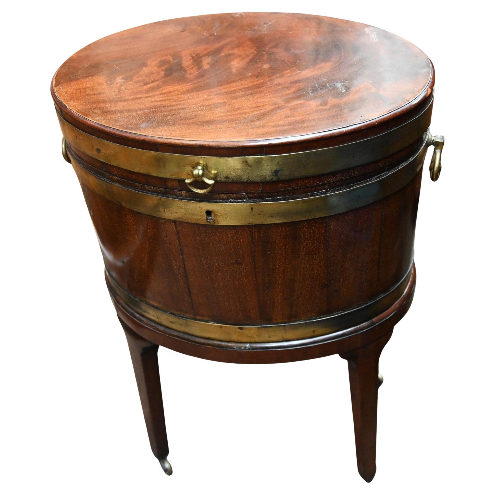 George III Mahogany Cellerette Wine Chest Champagne Bucket 1770 For Sale