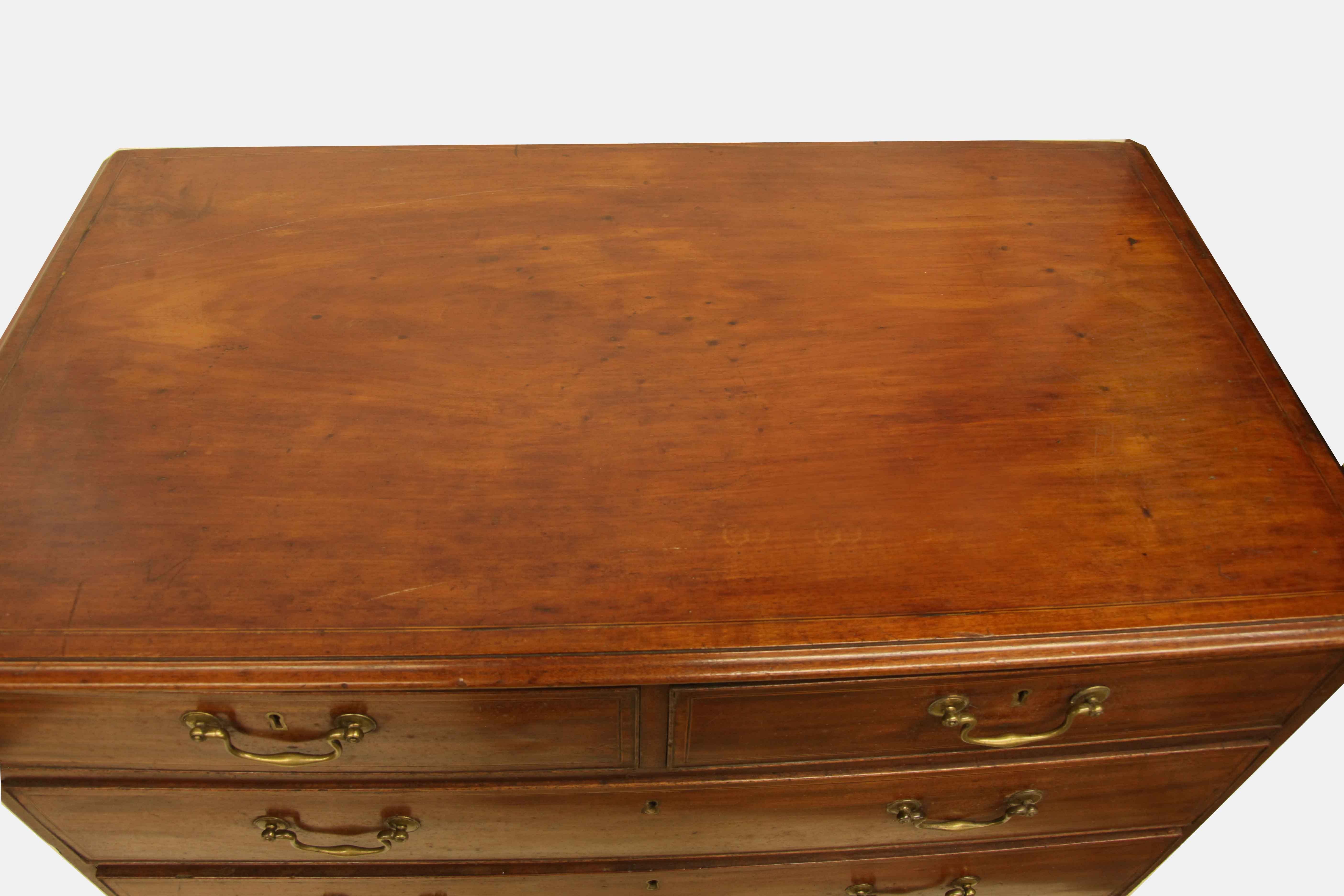 George III Mahogany Chest In Good Condition For Sale In Wilson, NC