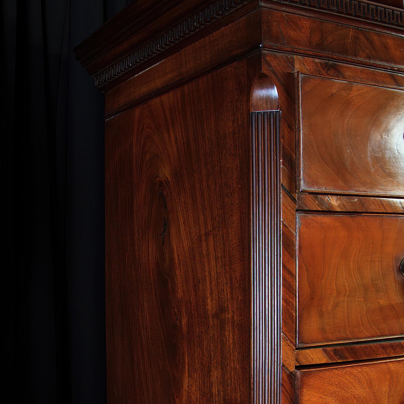 English George III Mahogany Chest in Chest For Sale
