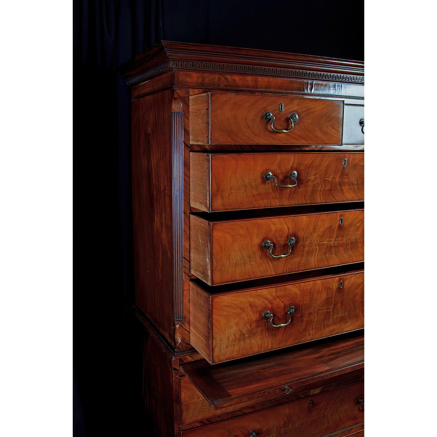 18th Century George III Mahogany Chest in Chest For Sale