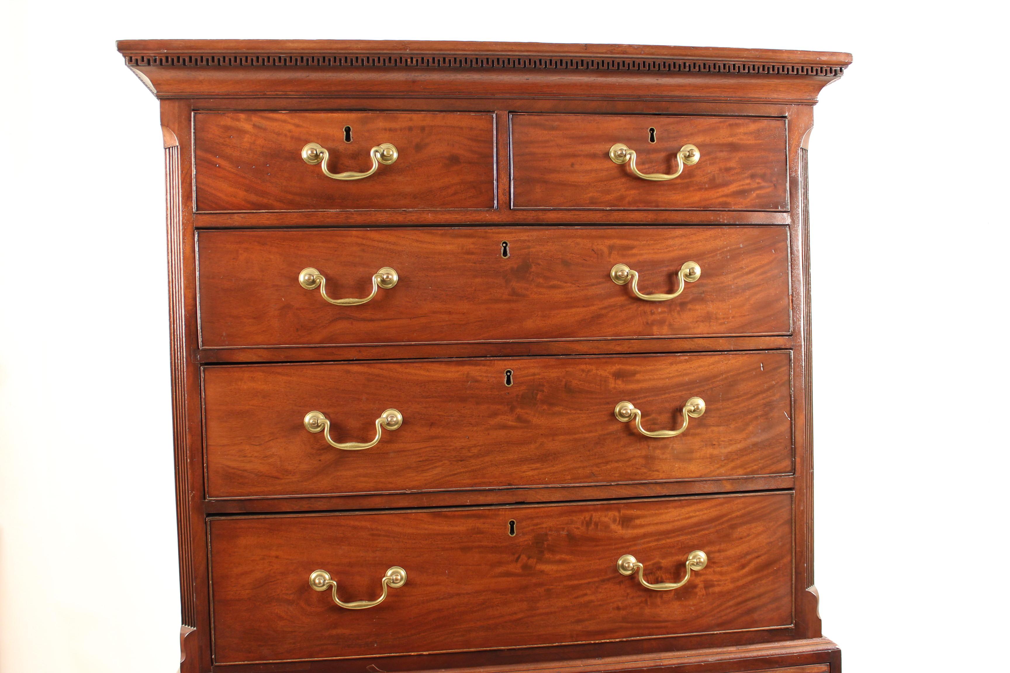 George III Mahogany Chest of Chest 1