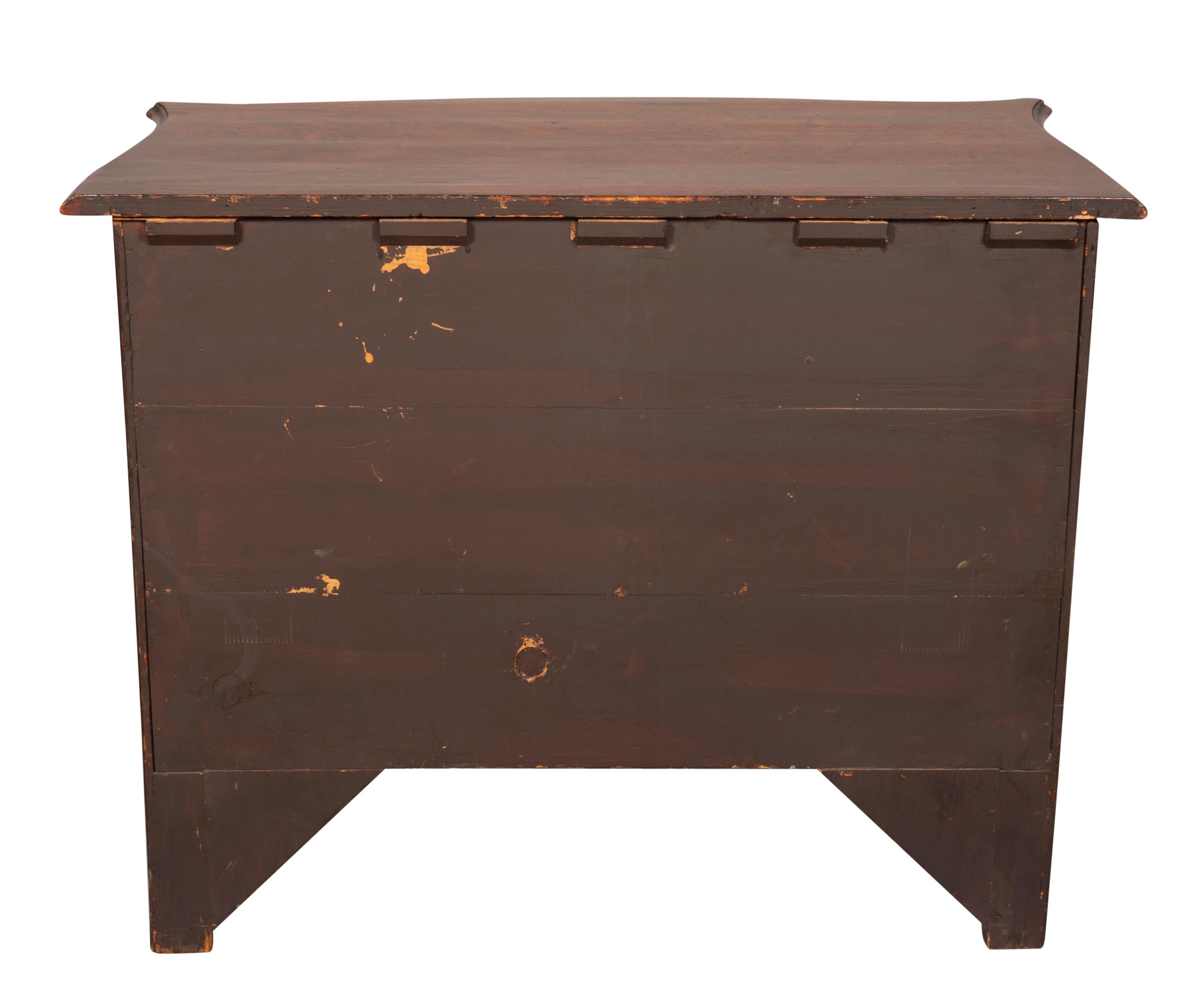 Brass George III Mahogany Chest of Drawers For Sale