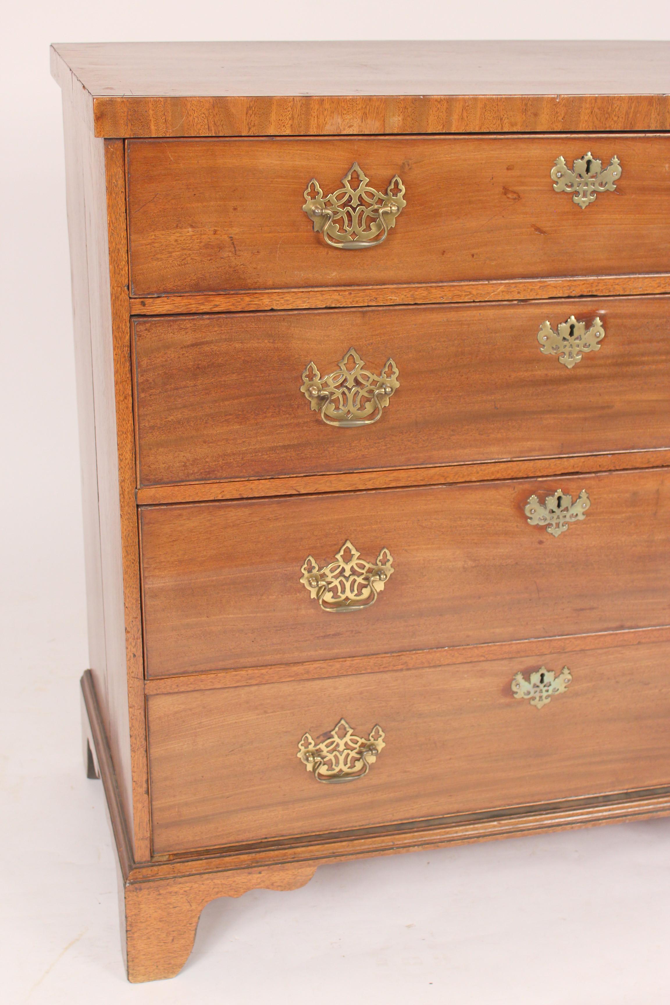 Brass George III Mahogany Chest of Drawers