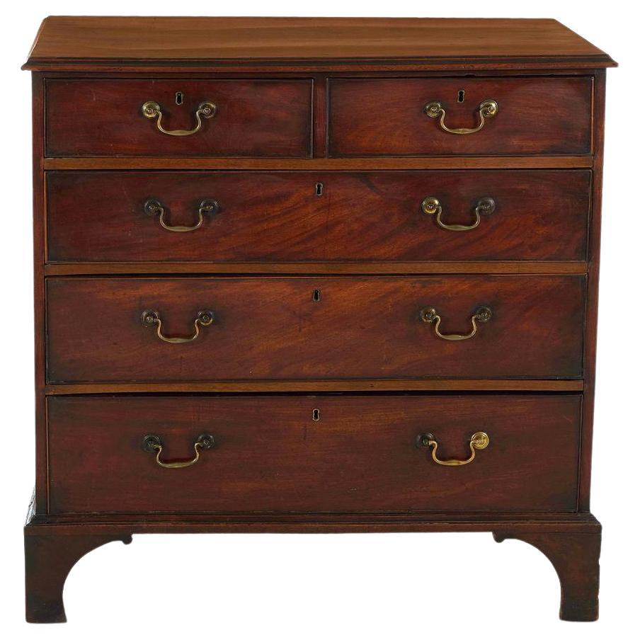 George III Mahogany Chest of Drawers, Two over Three Drawers, Circa 1820 For Sale